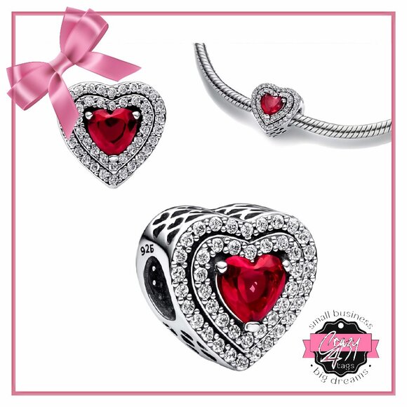 XL Red Heart Charm - Picture 1 of 10